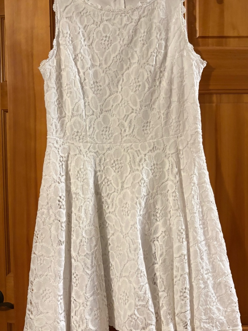 City Studio White Lace Sleeveless Fit-and-Flare Dress